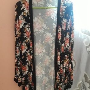 Knit kimono style jacket